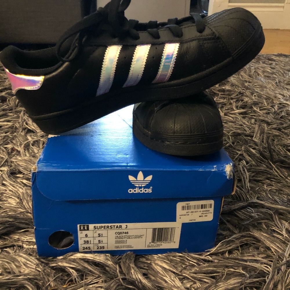 Adidas Superstar J Junior Hologram Boys/Girls Shoes Size 6